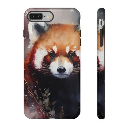 Red Panda in Watercolor - Impact Resistant Phone Case iPhone 8 Plus Glossy